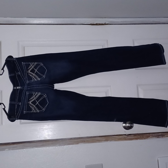 ARIAT REAL DENIM JEANS.SIZE 29.BLUE LOW RISE BOOT - Picture 6 of 6